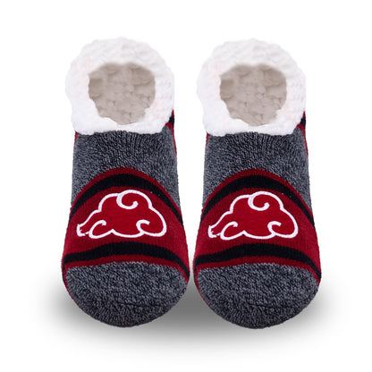Naruto Shippuden Akatsuki Sherpa Slipper Ankle Socks
