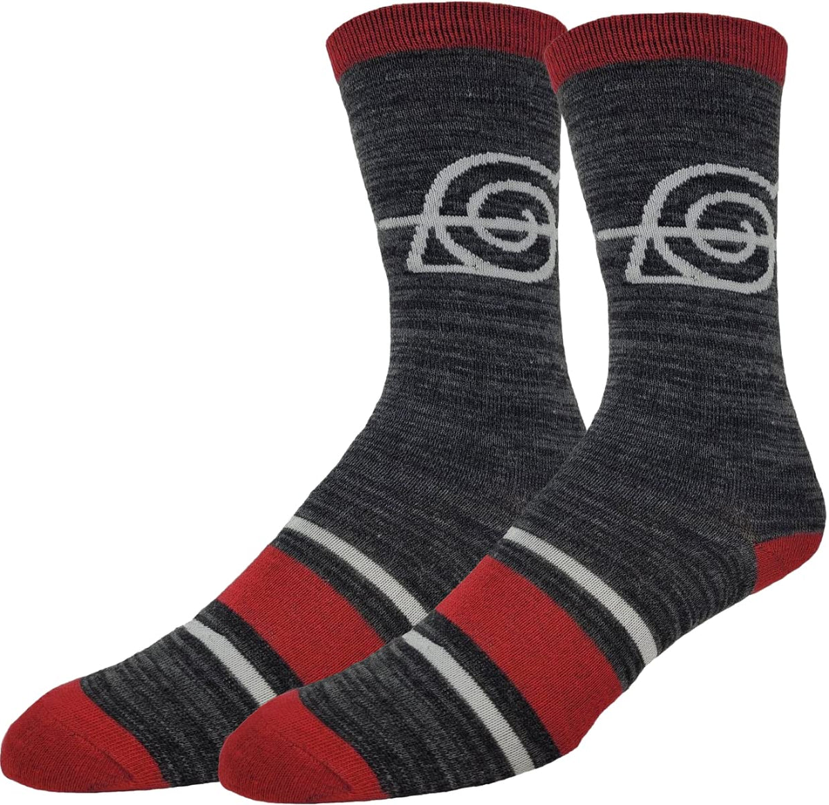 Naruto Shippuden Anti-Village Symbol & Weapons 2-Pack Crew Socks