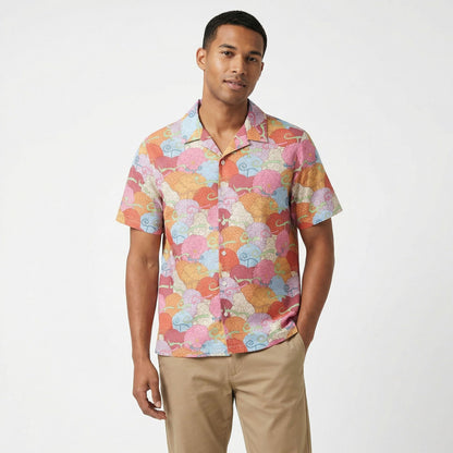 One Piece Devil Fruit Camp Collar Button Up