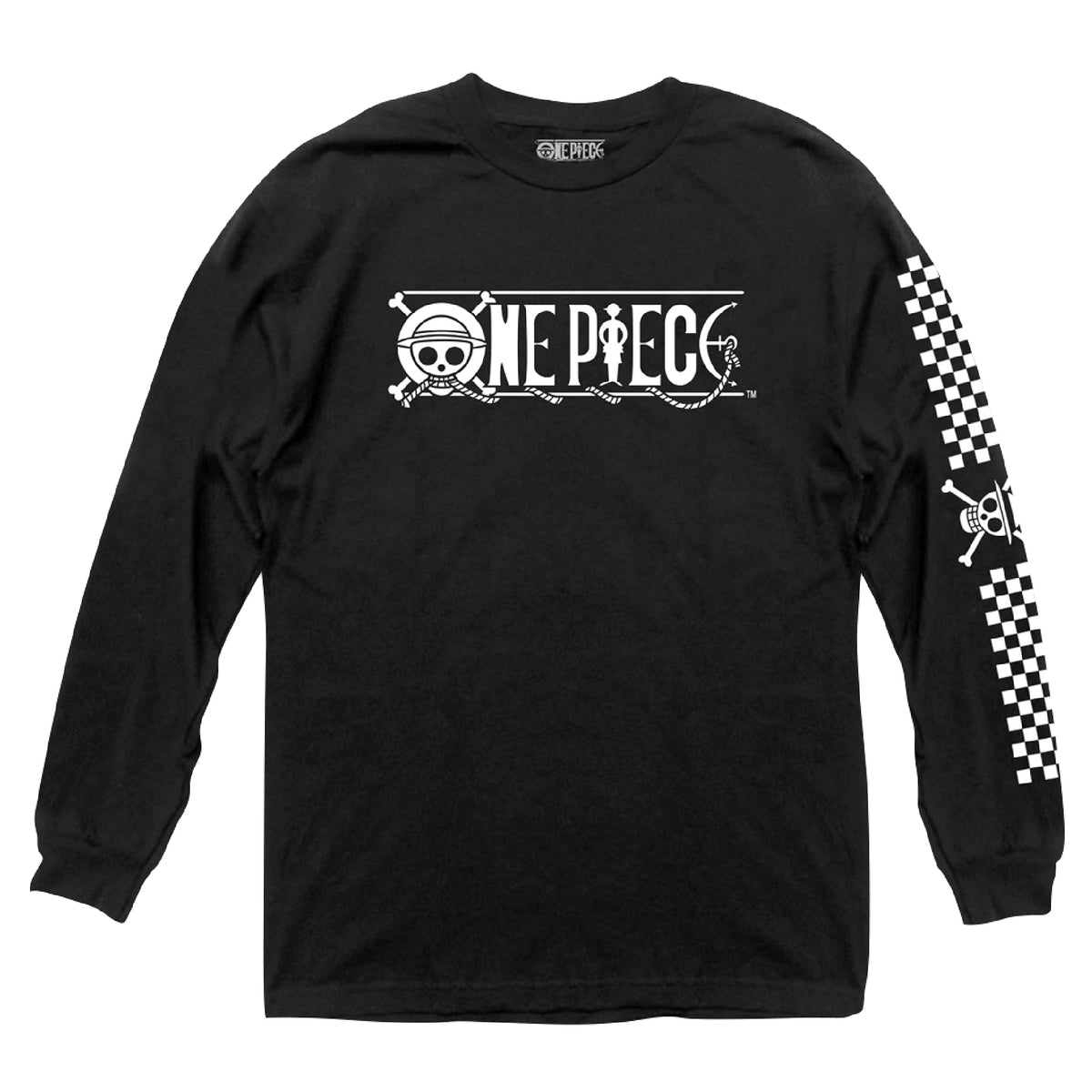 One Piece Logo & Jolly Roger Long Sleeve T-Shirt