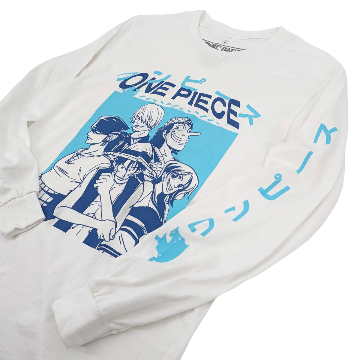 One Piece Straw Hat Crew & Kanji Long Sleeve T-Shirt
