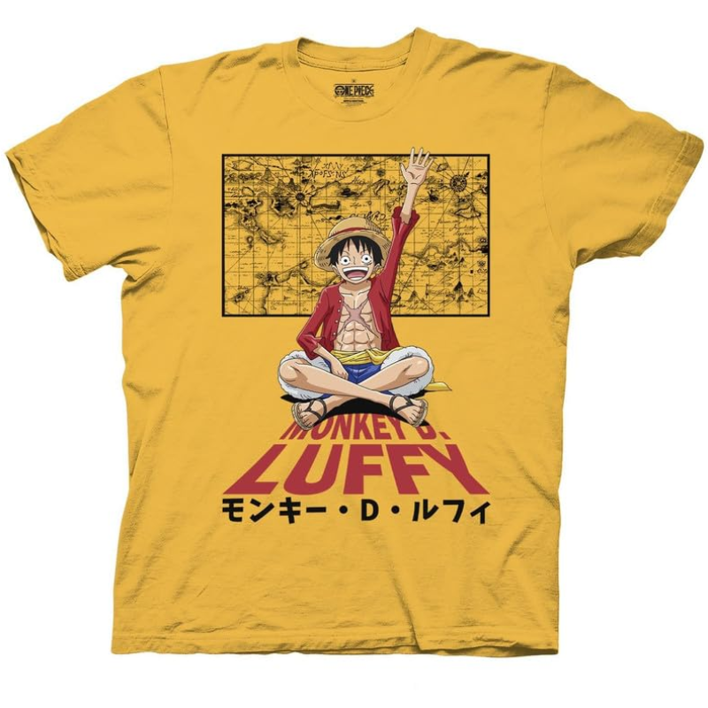 One Piece Monkey D. Luffy Map T-Shirt