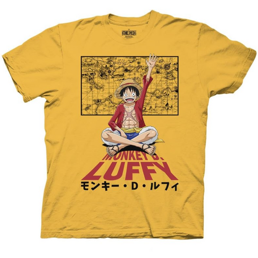 One Piece Monkey D. Luffy Map T-Shirt
