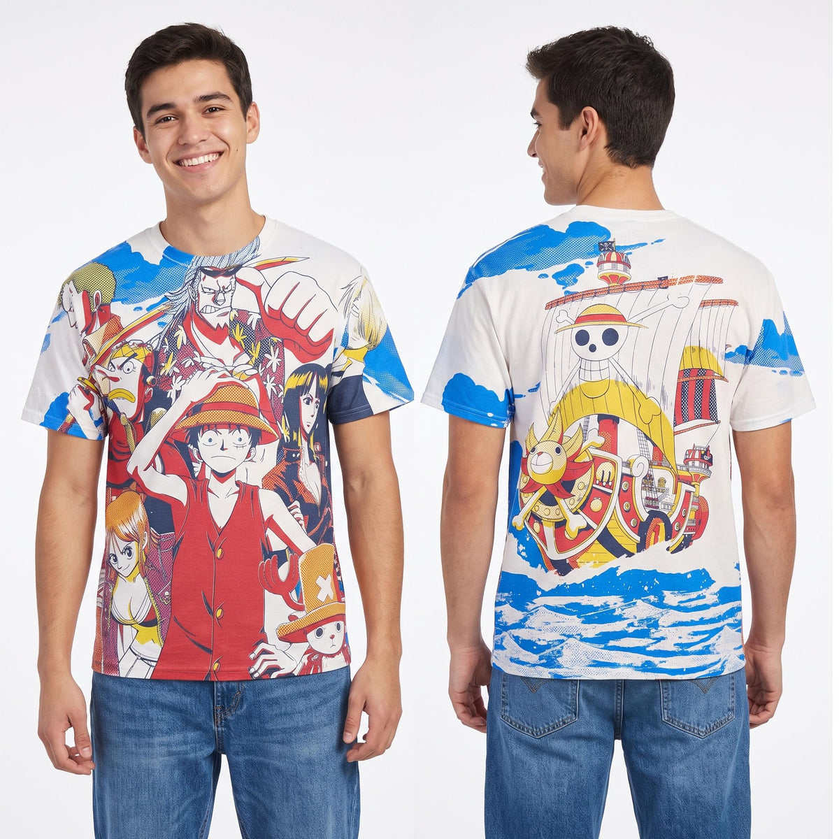 One Piece Straw Hat Crew All-Over Print T-Shirt