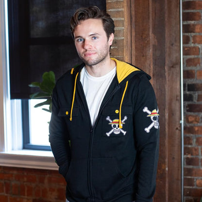One Piece Straw Hat Crew Military Zip Hoodie
