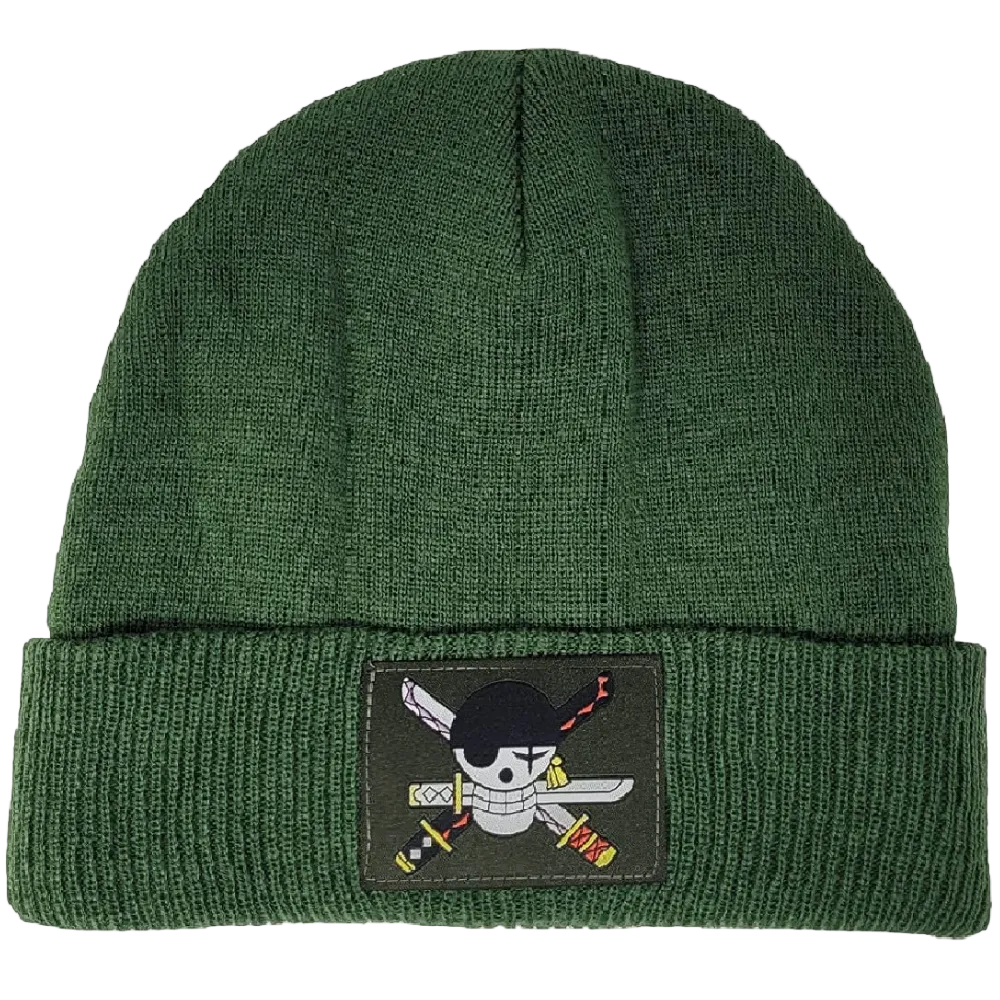 One Piece Zoro Jolly Roger Patch Beanie