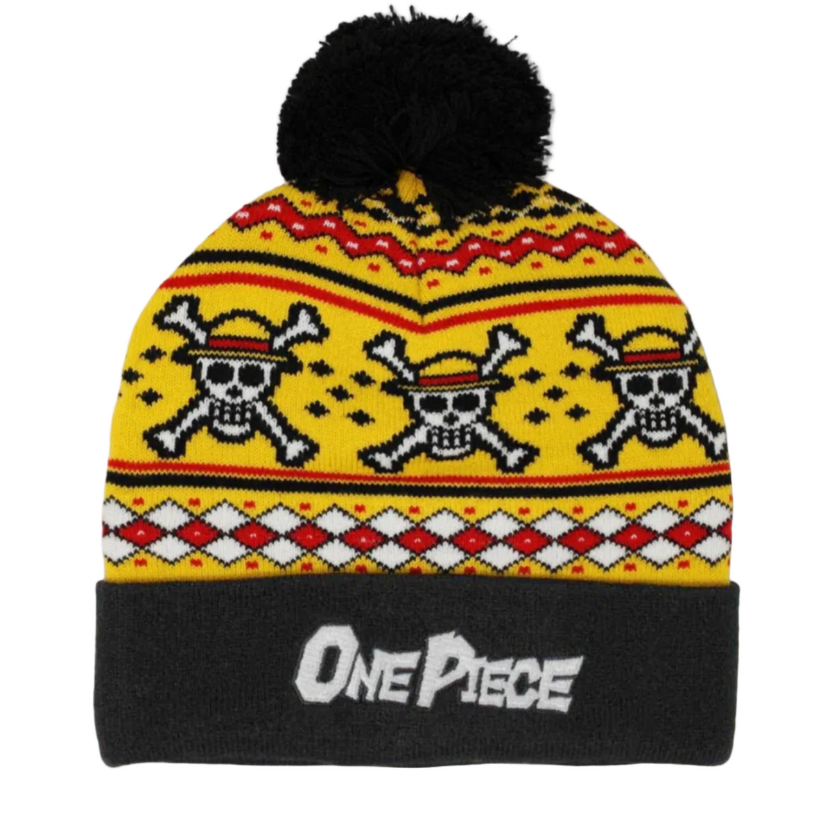 One Piece Jolly Roger & Logo Embroidered Beanie