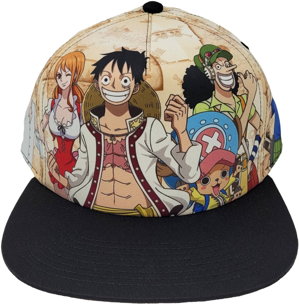One Piece Straw Hat Crew All-Over Print Snapback Hat