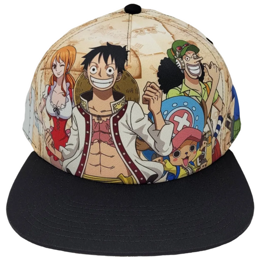 One Piece Straw Hat Crew All-Over Print Snapback Hat
