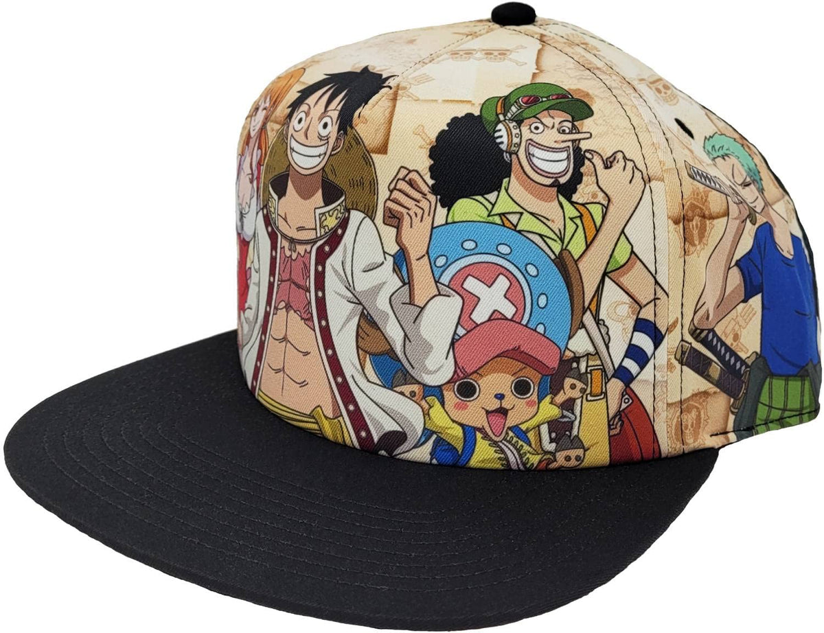 One Piece Straw Hat Crew All-Over Print Snapback Hat