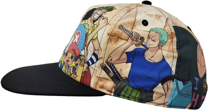 One Piece Straw Hat Crew All-Over Print Snapback Hat