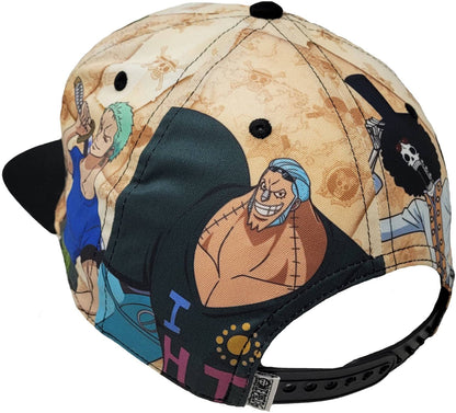 One Piece Straw Hat Crew All-Over Print Snapback Hat