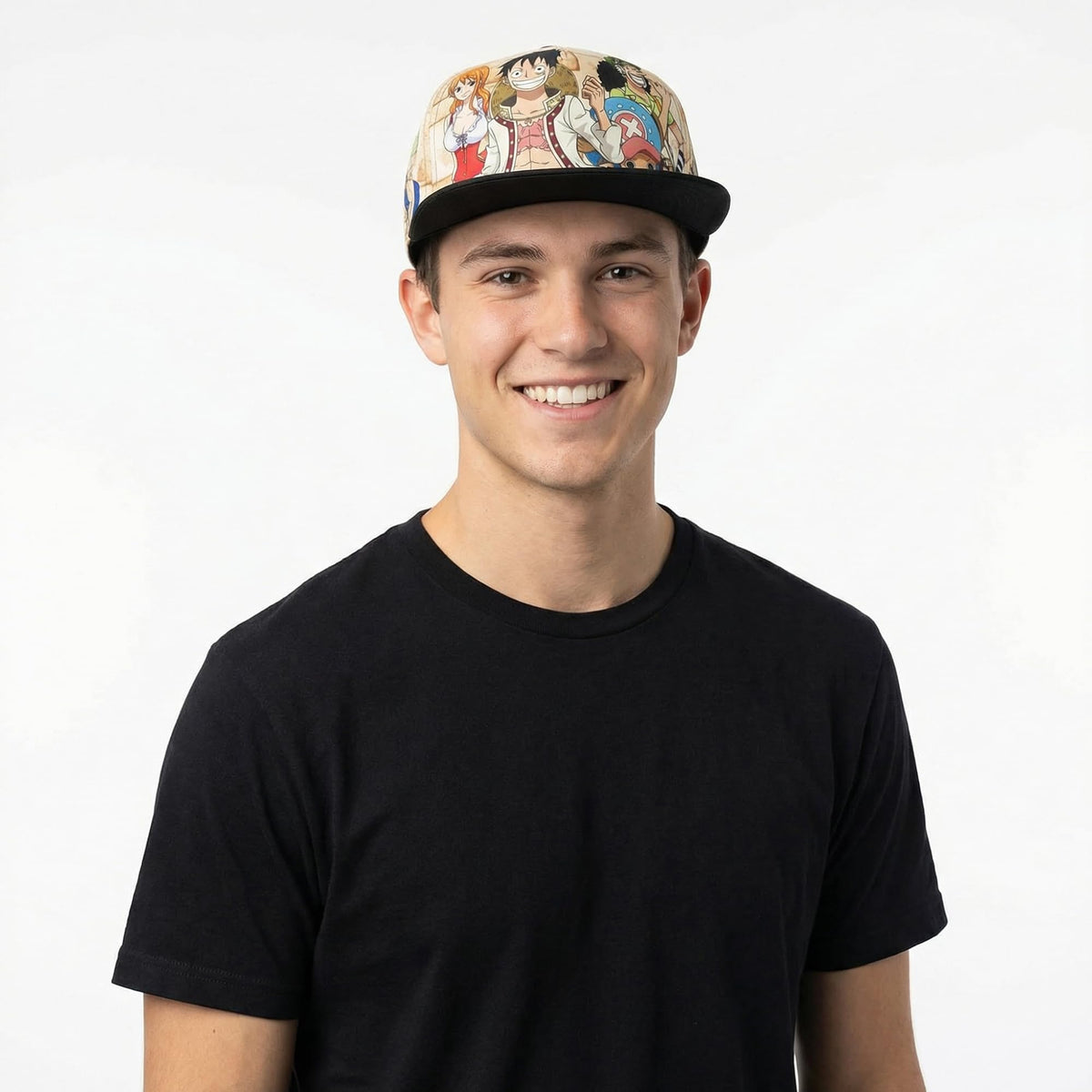 One Piece Straw Hat Crew All-Over Print Snapback Hat