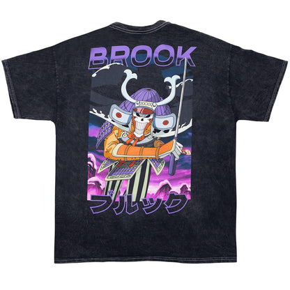 One Piece Brook Purple Panels Mineral Wash T-Shirt