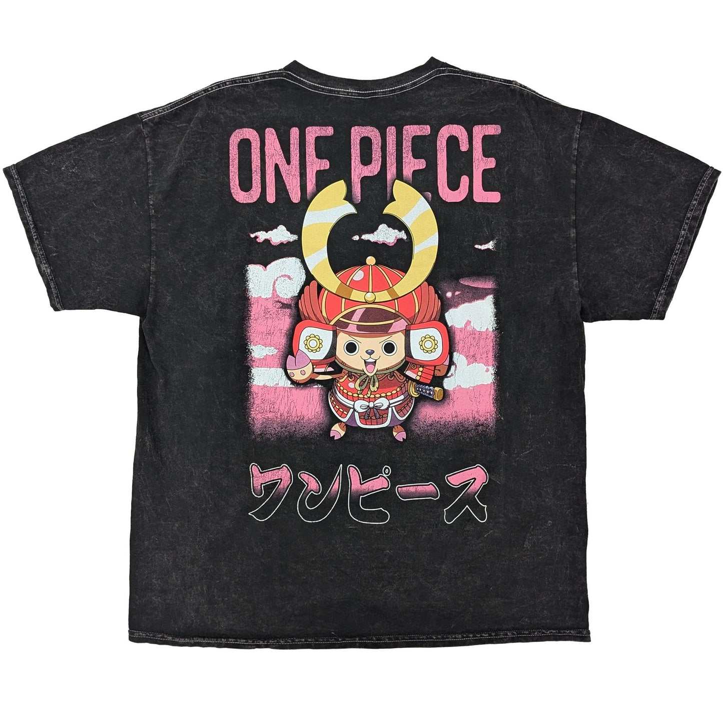 One Piece Chopper Pink Panels Mineral Wash T-Shirt