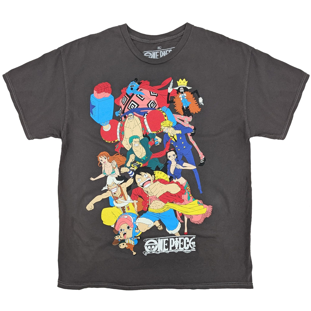 One Piece Straw Hat Crew Collage Pigment Dye T-Shirt