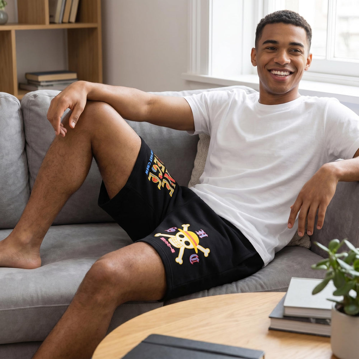 One Piece Straw Hat Crew Jolly Roger Lounge Shorts