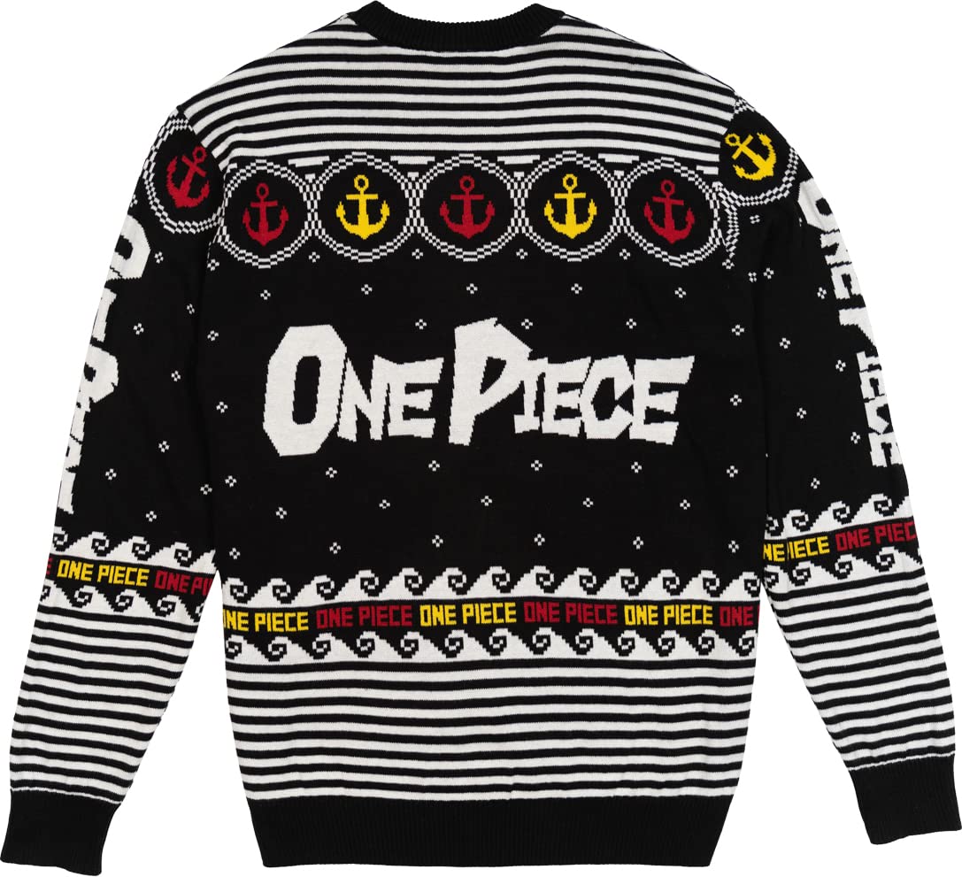 One Piece Straw Hat Pirates Jolly Roger & Logo Sweater