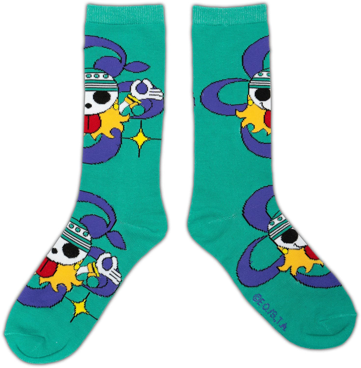 One Piece Nami Cat Burglar & Jolly Roger 2-Pack Crew Socks