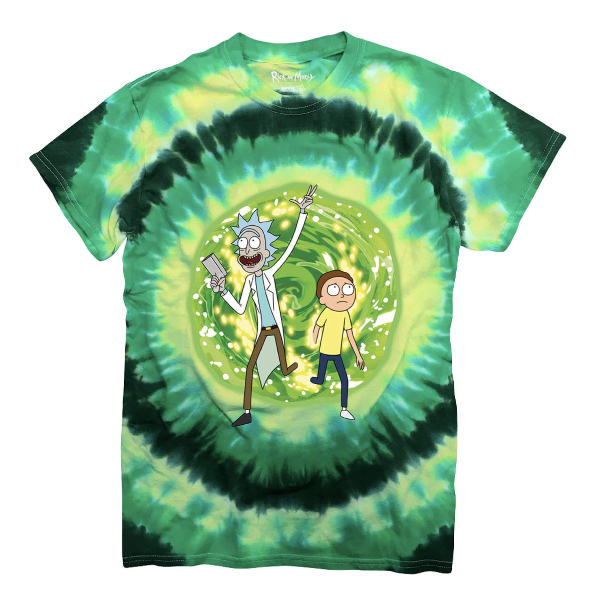 Rick and Morty Portal Travel Tie-Dye T-Shirt