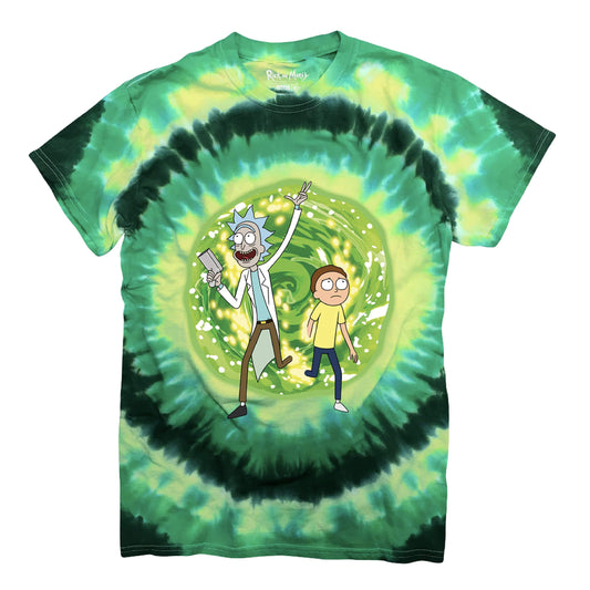 Rick and Morty Portal Travel Tie-Dye T-Shirt