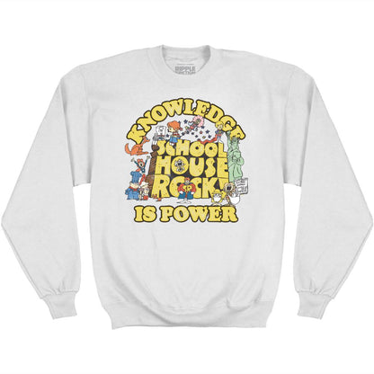 Schoolhouse Rock! Knowledge Is Power Logo With Characters Sweatshirt