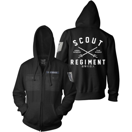 Attack on Titan Scout Regiment Military Zip Hoodie
