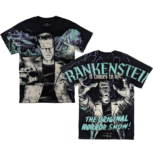 Universal Monsters Frankenstein All-Over Print T-Shirt