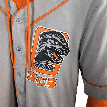 Godzilla King of Monsters Baseball Jersey Hoodie Twofer