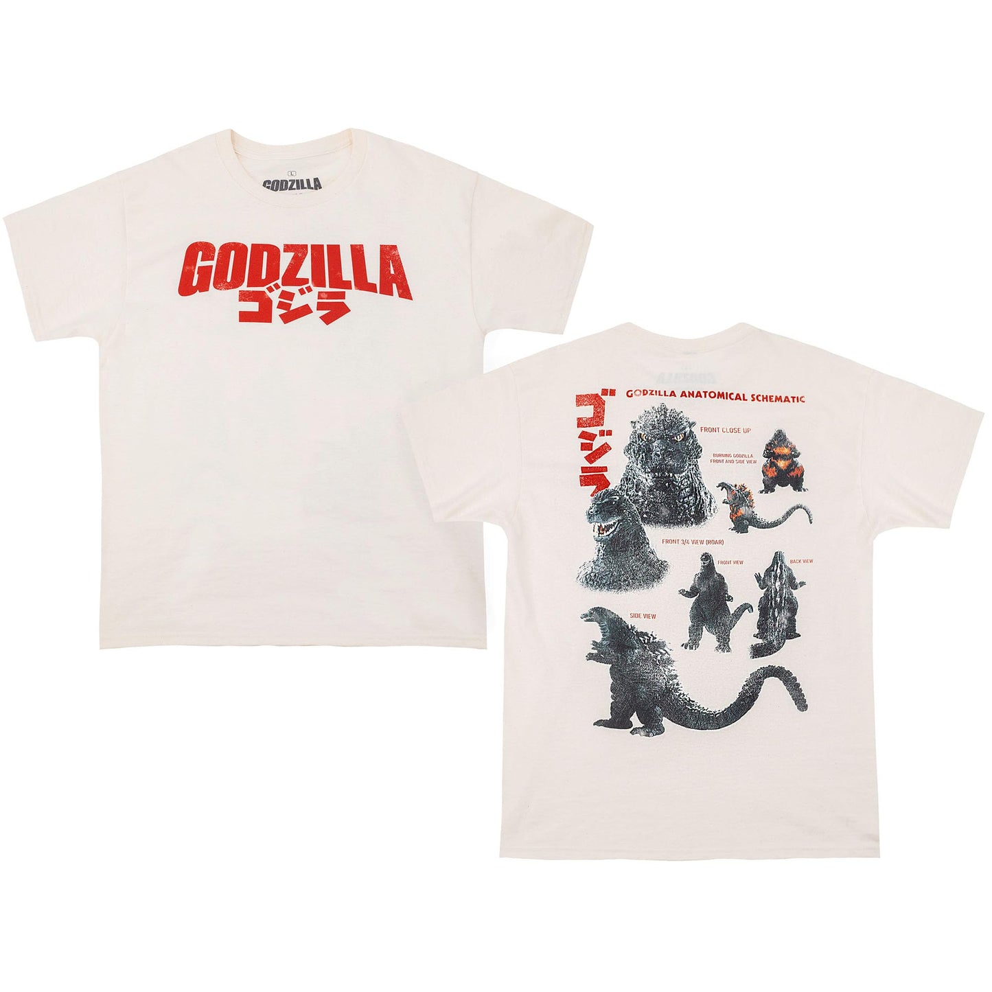 Godzilla Anatomical Diagram T-Shirt