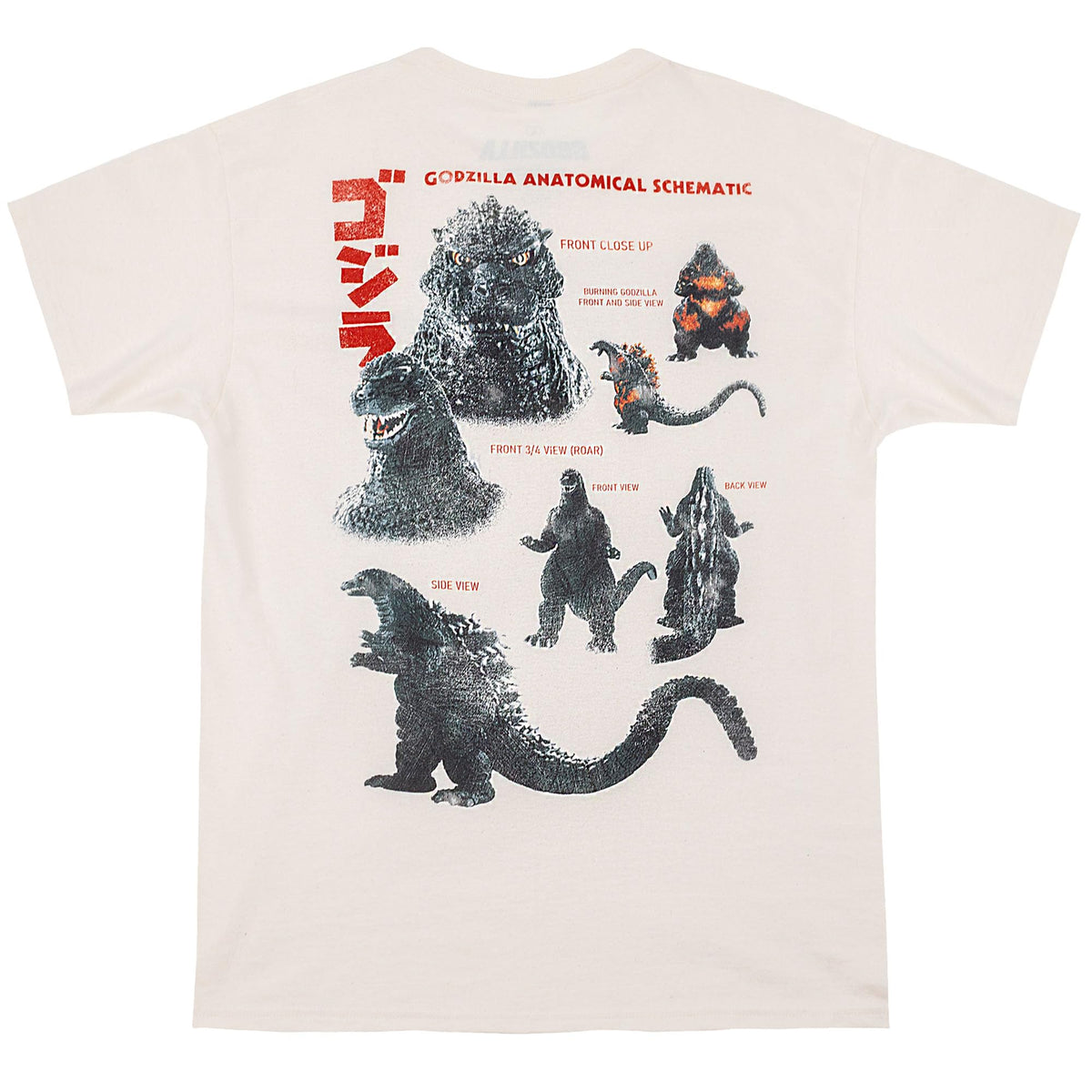 Godzilla Anatomical Diagram T-Shirt