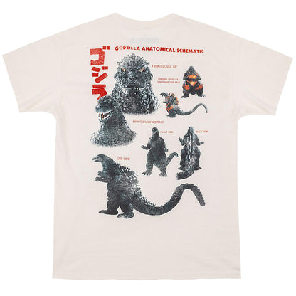 Godzilla Anatomical Diagram T-Shirt