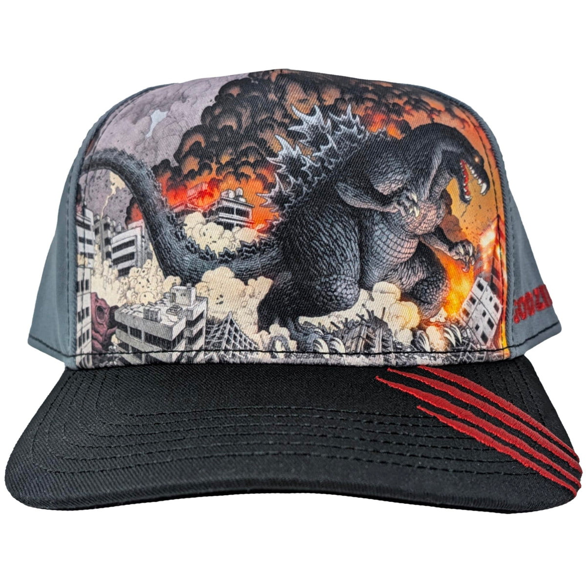Godzilla Attack Scene & Claw Marks Snapback Hat