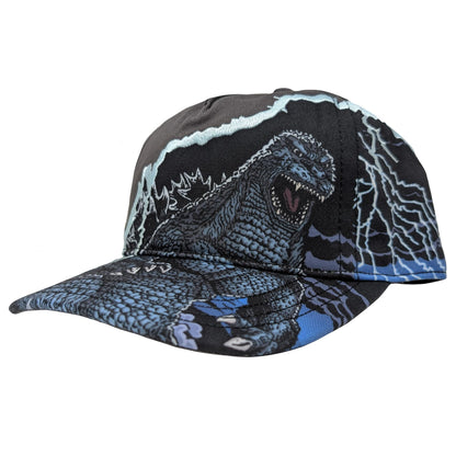 Godzilla Lightning Portrait & Logo Snapback Hat