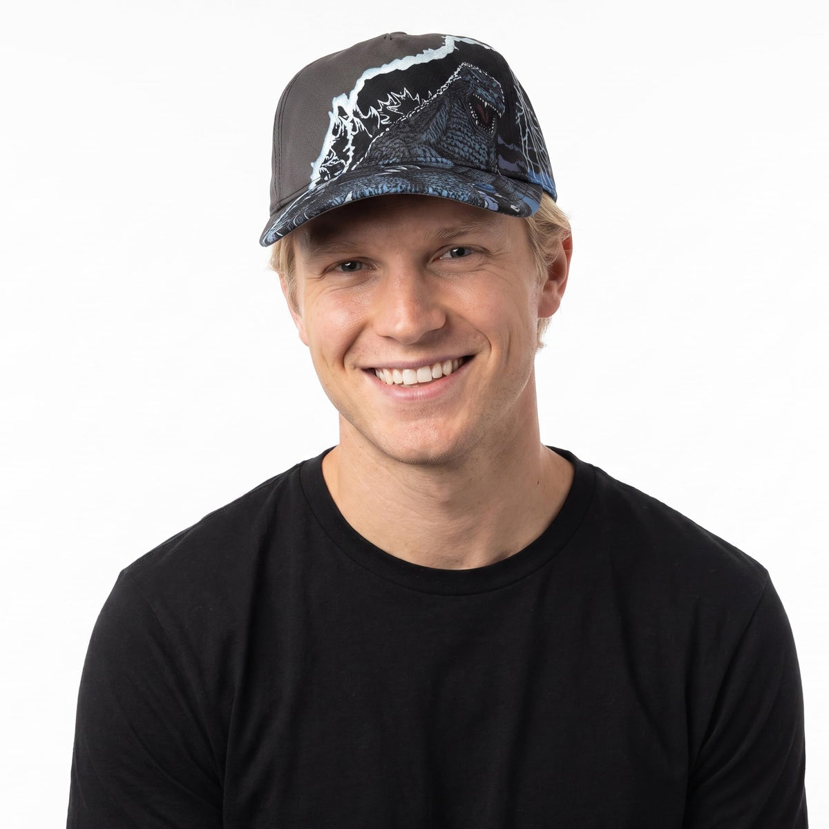 Godzilla Lightning Portrait & Logo Snapback Hat