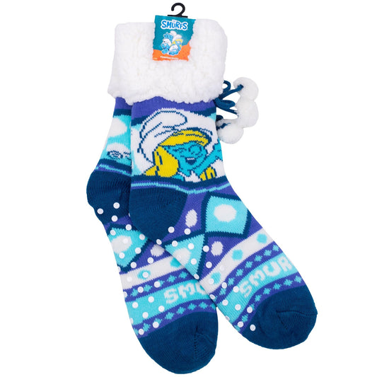 The Smurfs Smurfette Sherpa Slipper Crew Socks