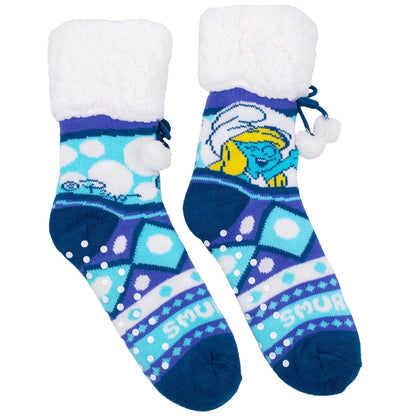 The Smurfs Smurfette Sherpa Slipper Crew Socks