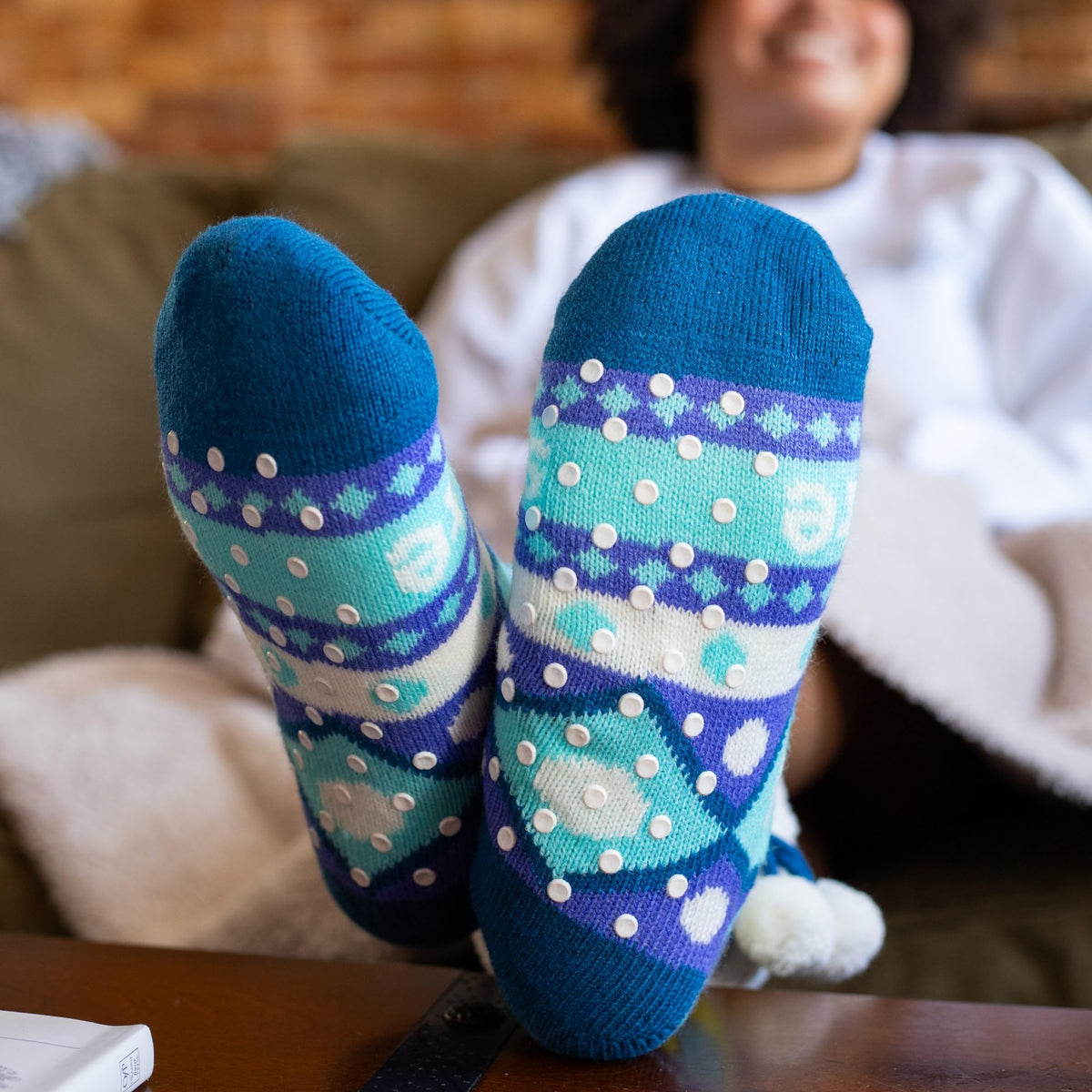 The Smurfs Smurfette Sherpa Slipper Crew Socks
