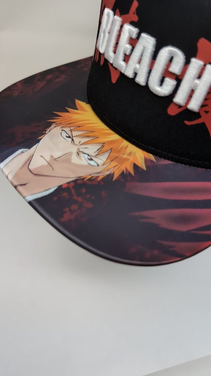 BLEACH Ichigo Lenticular Bill Embroidered Logo Snapback Hat