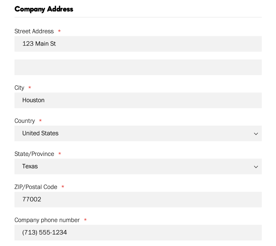 Example of uploaded resale certificates