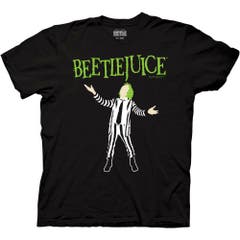 T-Shirts Beetlejuice In Green With Character Image T-Shirt Beetlejuice Movies