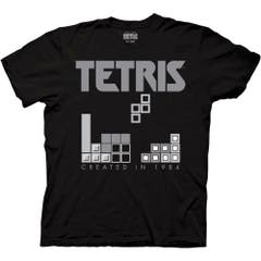 T-Shirts Tetris Tonal Logo And Blocks T-Shirt Tetris Video Games