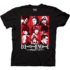 T-Shirts Death Note 9 Character Grid T-Shirt Death Note Anime