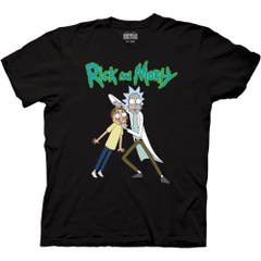 T-Shirts Rick and Morty Rick Holding Morty's Eyes Open With Logo T-Shirt Rick and Morty TV