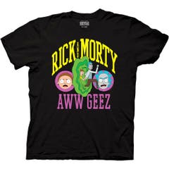 T-Shirts Rick and Morty Athletic Type Aww Geeze With Logo And Portal T-Shirt Rick and Morty TV