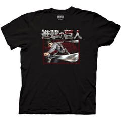 T-Shirts Black Attack On Titan Levi Sword Attack T-Shirt 2X Black Attack on Titan Season 3 Anime