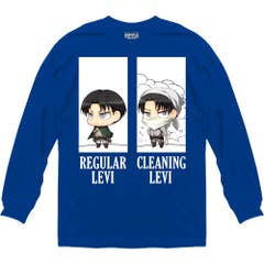 Long Sleeve Attack On Titan Regular/Cleaning Levi Chibi Long Sleeve T-Shirt Attack on Titan Anime