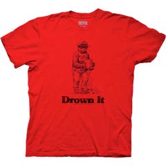 Smokey Bear Drown It Adult Crew Neck T-Shirt